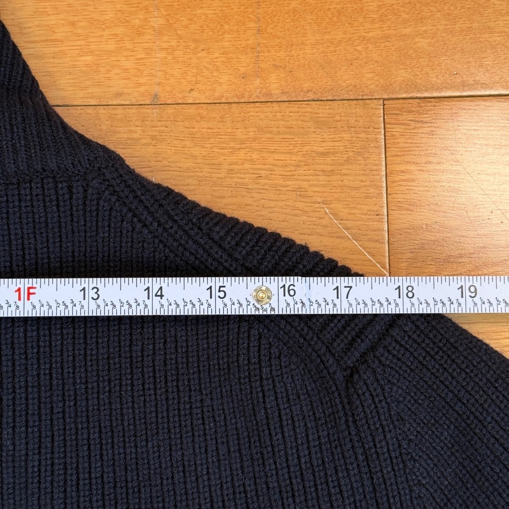 Maison Margiela 14 Mens Navy Blue Ribbed Zip-Up Cardigan Sweater ($1,576)‎ - Picture 9 of 14